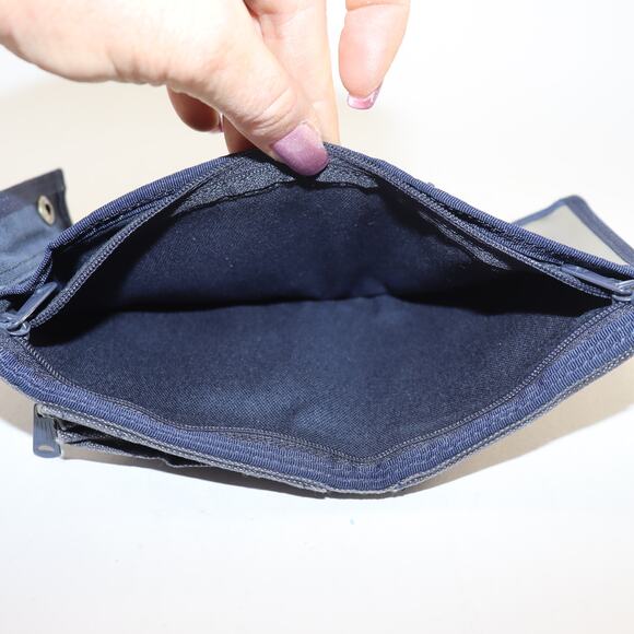 Porter Yoshida & Co. Japan Navy Canvas Trifold Wallet | Snap Closure - Picture 9 of 9